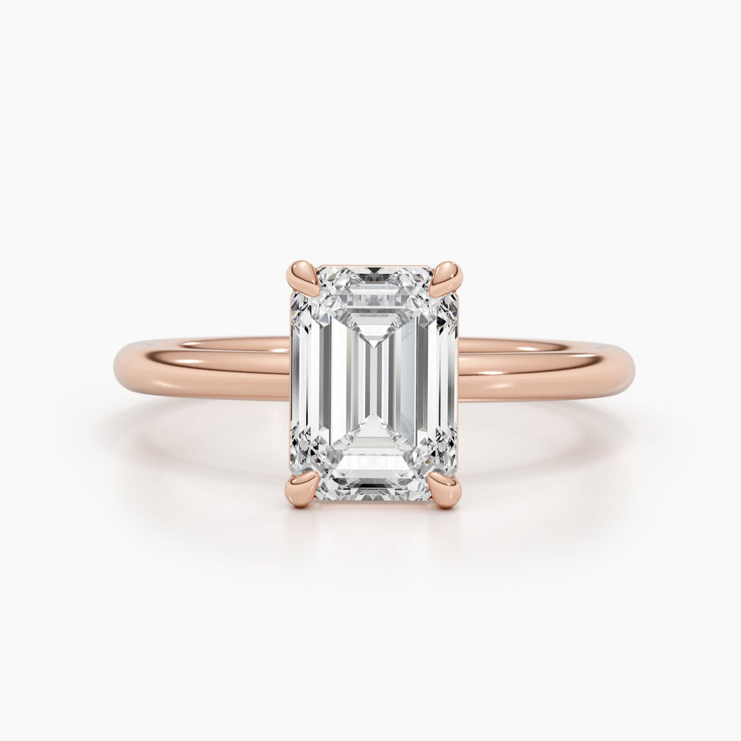 1.79ct Emerald F-VS Solitaire Lab Grown Diamond Engagement Ring