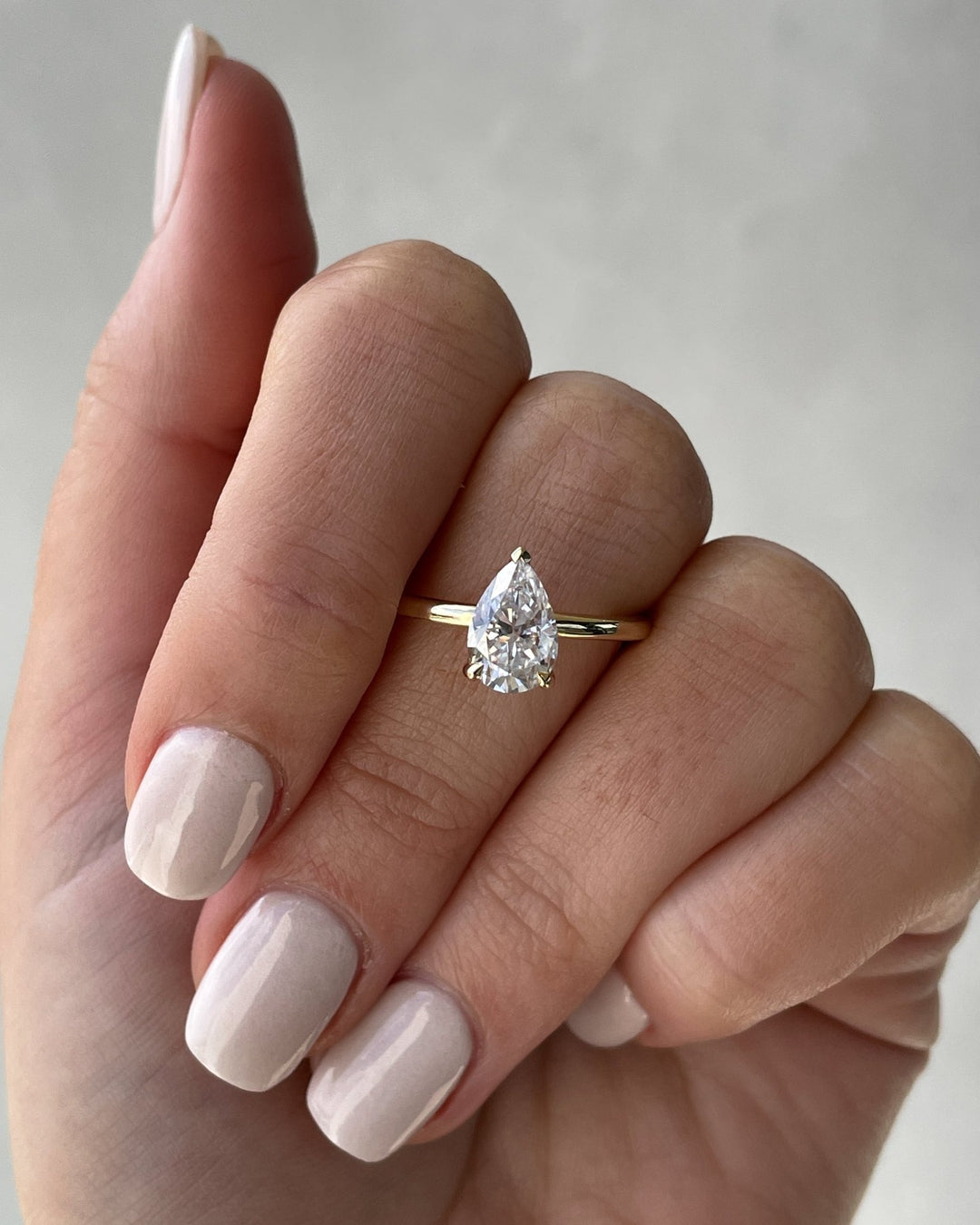 pear solitaire E VS1 diamond ring for women,