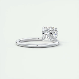 1.91 CT Oval Cut Solitaire Moissanite Engagement Ring