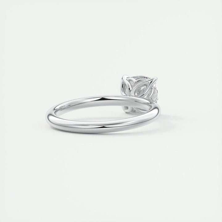 1.49CT Cushion Cut Solitaire Moissanite Engagement Ring