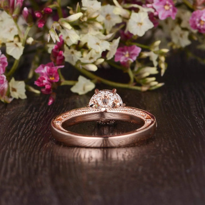 1.35CT Round Cut Solitaire Moissanite Engagement Ring