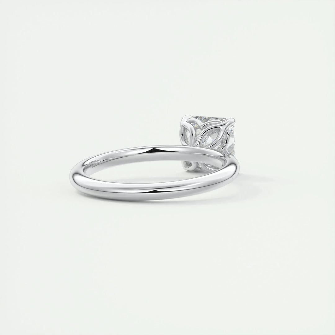 2.03CT Asscher Cut Solitaire Moissanite Engagement Ring