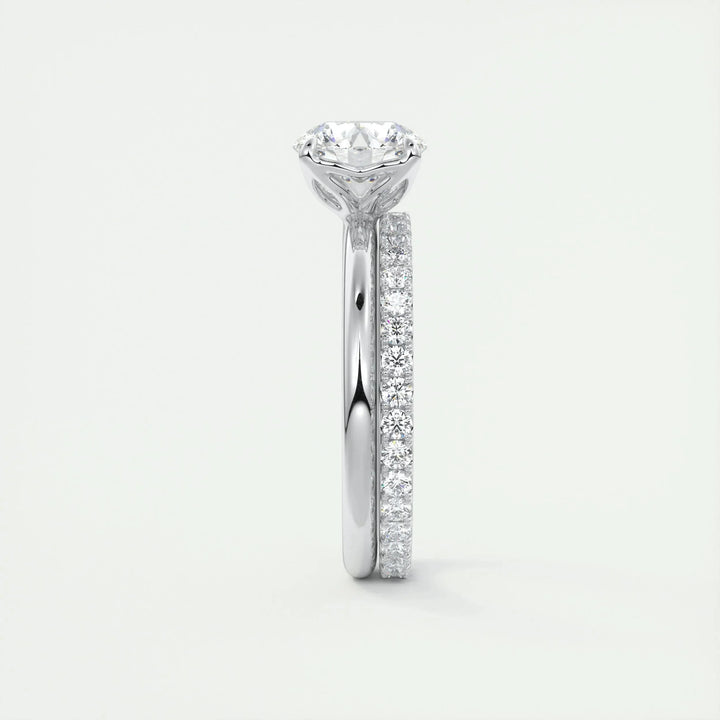 1.35 CT Round Cut Solitaire Moissanite Diamond Engagement Ring