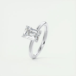 1.91 CT Emerald Cut Solitaire Moissanite Engagement Ring