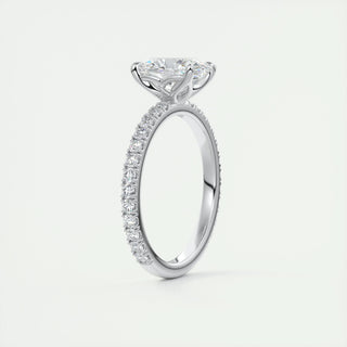 1.5ct Oval F- VS1 Diamond Pave Engagement Ring