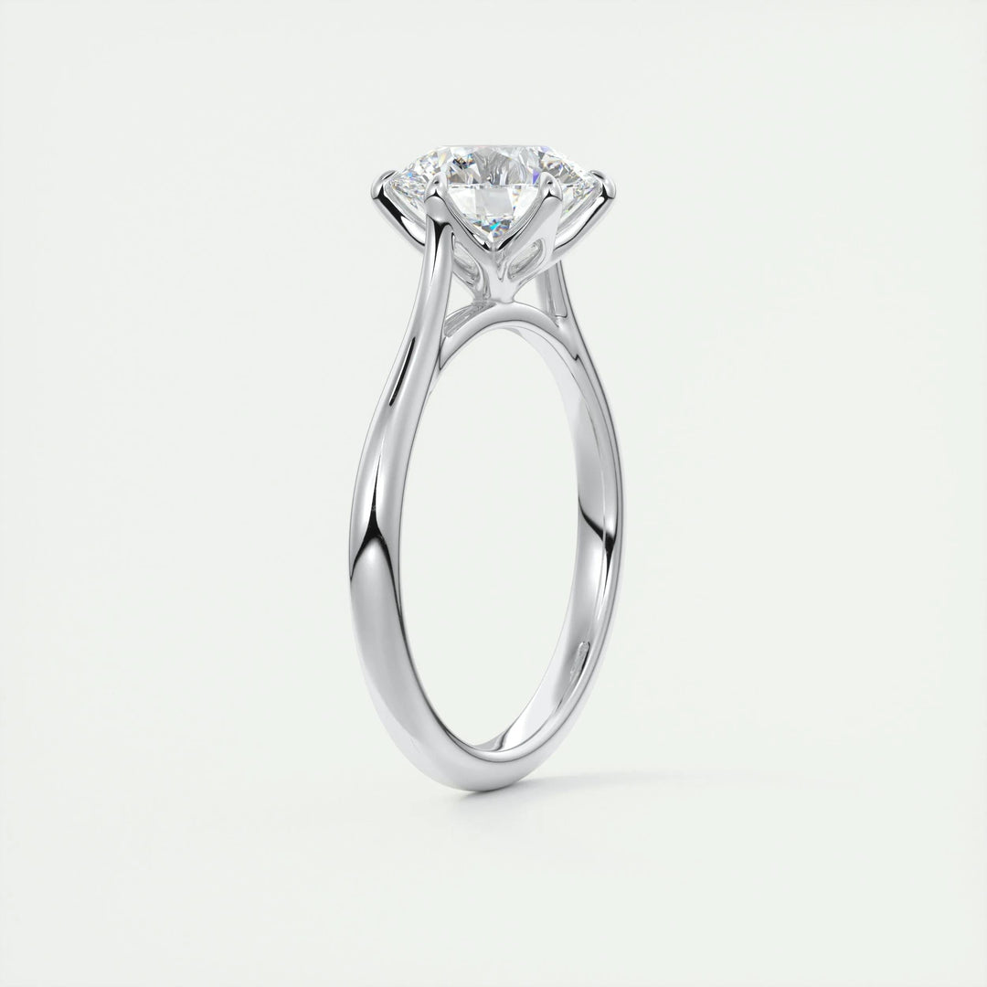 2ct Round F- VS1 Diamond Pave Engagement Ring