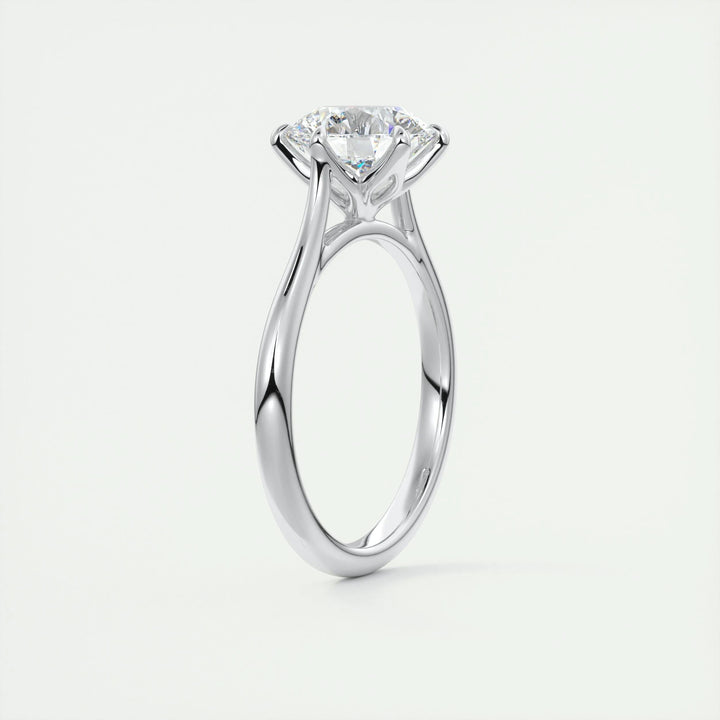 2ct Round F- VS1 Diamond Pave Engagement Ring