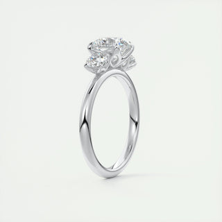 1.5ct Round F- VS1 Diamond Three Stones Engagement Ring