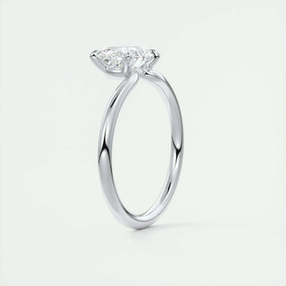 1.91 CT Oval Cut Solitaire Moissanite Engagement Ring