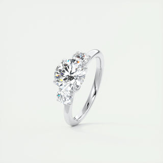 1.5ct Round F- VS1 Diamond Three Stones Engagement Ring