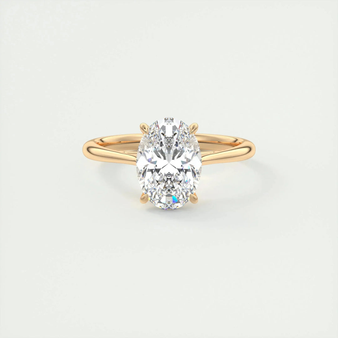 1.91 CT Oval Cut Solitaire Moissanite Engagement Ring
