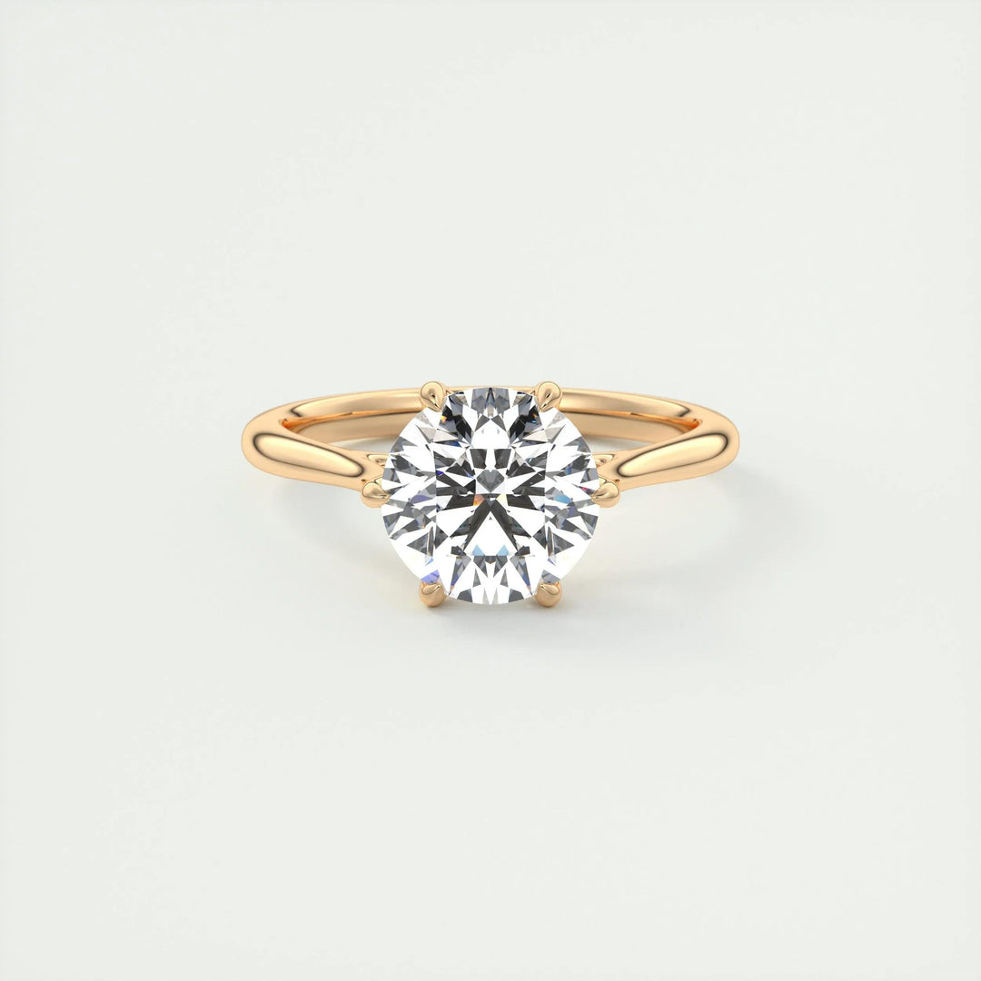 2ct Round F- VS1 Diamond Pave Engagement Ring