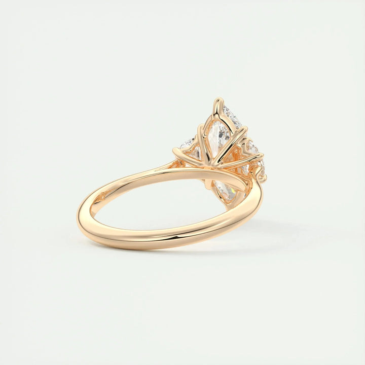 1.98 CT Marquise Cut Three Stone Moissanite Engagement Ring