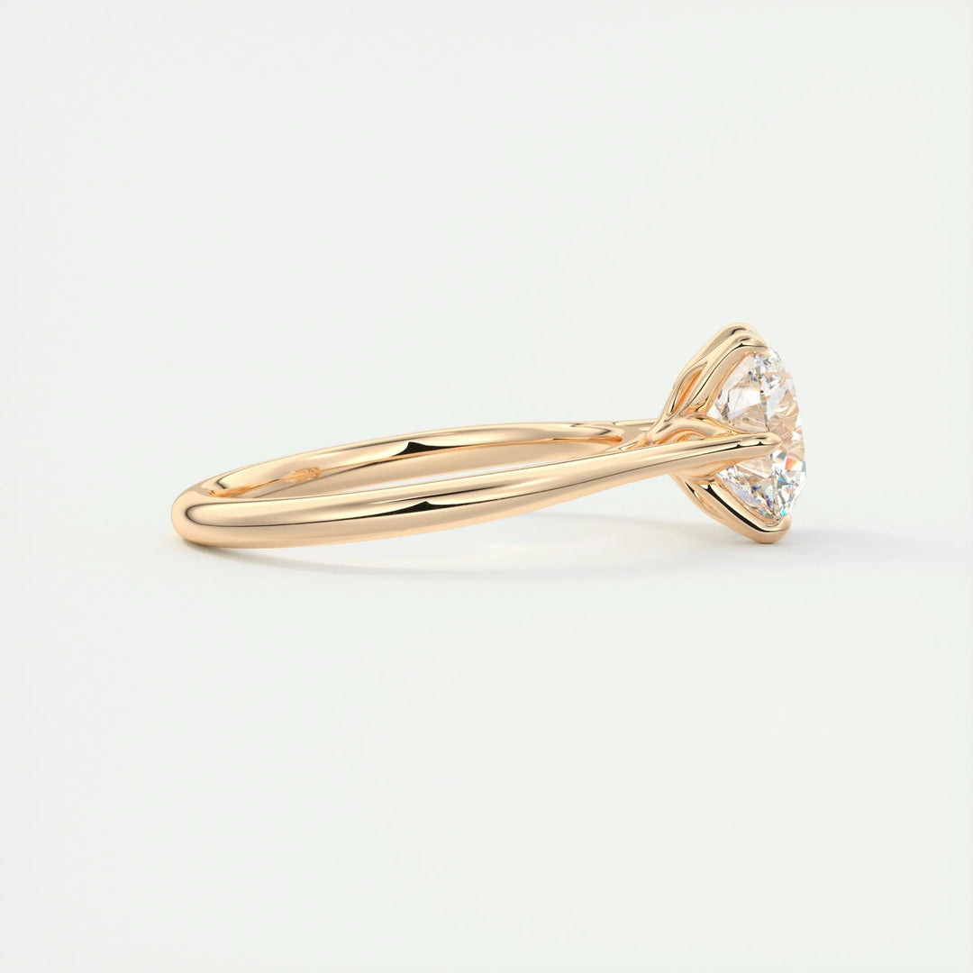 2ct Round F- VS1 Diamond Pave Engagement Ring
