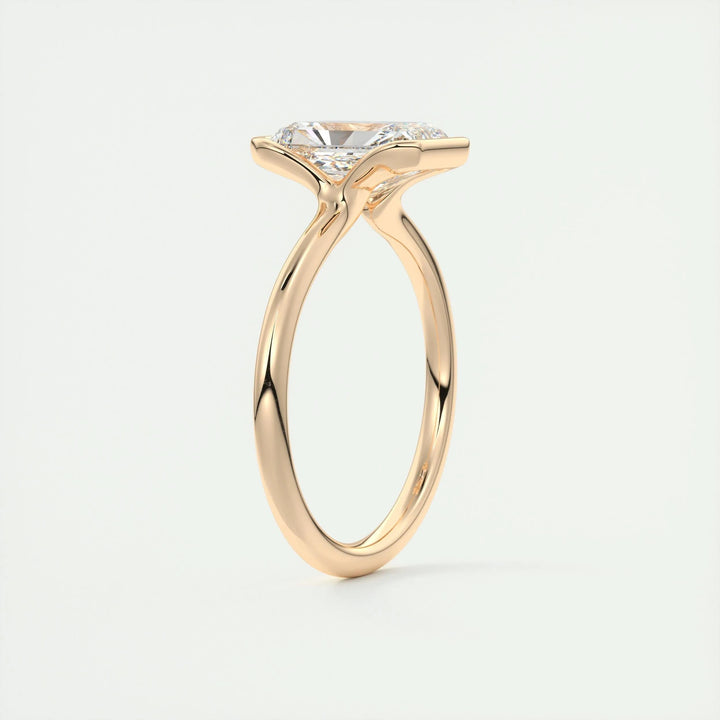 2ct Radiant F- VS1 Lab Grown Diamond Solitaire Engagement Ring