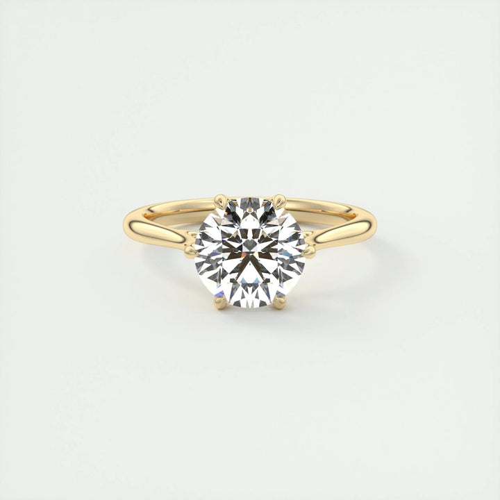 2ct Round F- VS1 Diamond Pave Engagement Ring