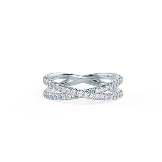 Round Brilliant Cut Full Eternity Twisted Wedding Band