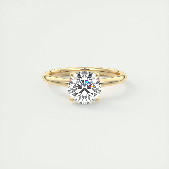 1.35 CT Round Cut Solitaire Moissanite Diamond Engagement Ring