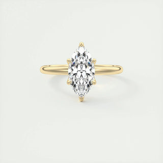 1.98 CT Marquise Cut Solitaire Moissanite Engagement Ring