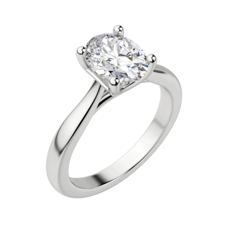 1.33CT Oval Cut Solitaire Moissanite Diamond Engagement Ring