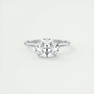 1.91 CT Oval Cut Solitaire Moissanite Engagement Ring