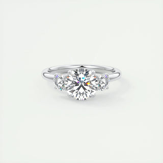 1.5ct Round F- VS1 Diamond Three Stones Engagement Ring