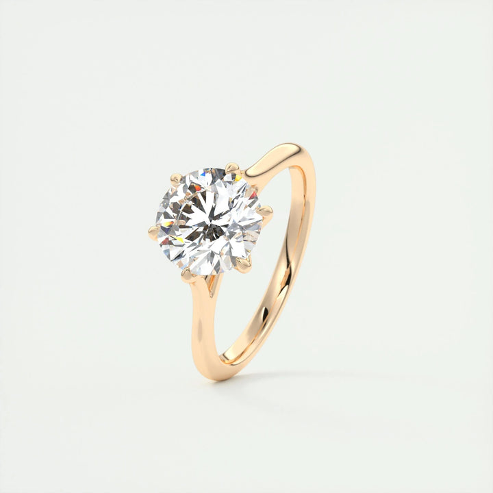 2ct Round F- VS1 Diamond Pave Engagement Ring