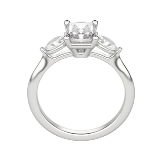 1.67CT Radiant Cut 3 Stone Moissanite Diamond Engagement Ring