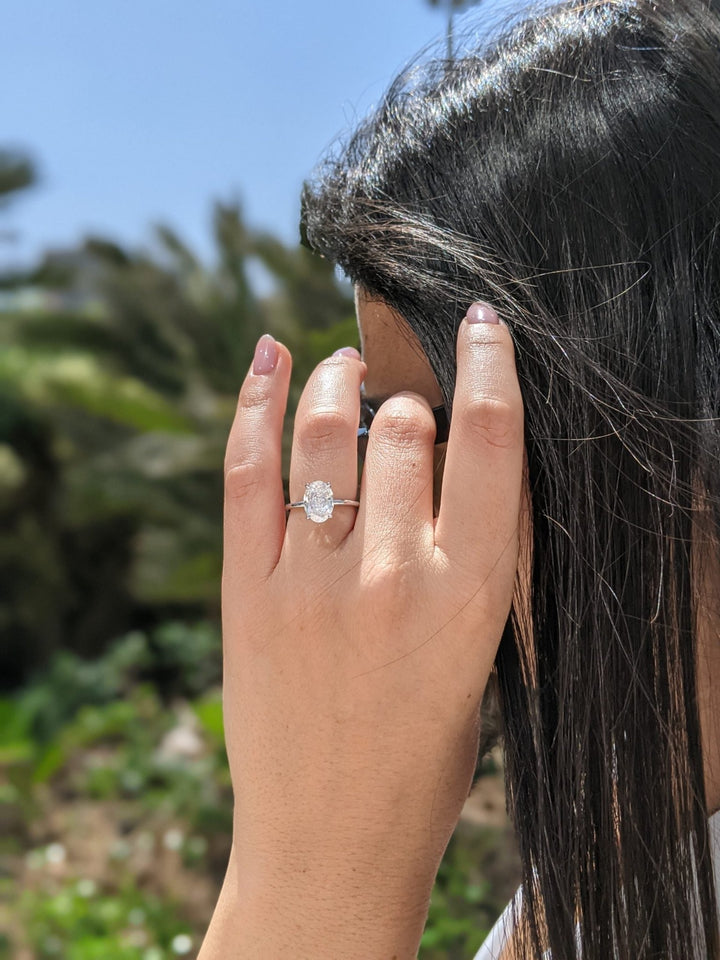 2 carat oval engagement ring, oval solitaire diamond ring, F VS1 diamond ring, luxury oval diamond ring, engagement ring for her, bridal jewelry, wedding jewelry, luxury jewelry gift, modern romance ring,