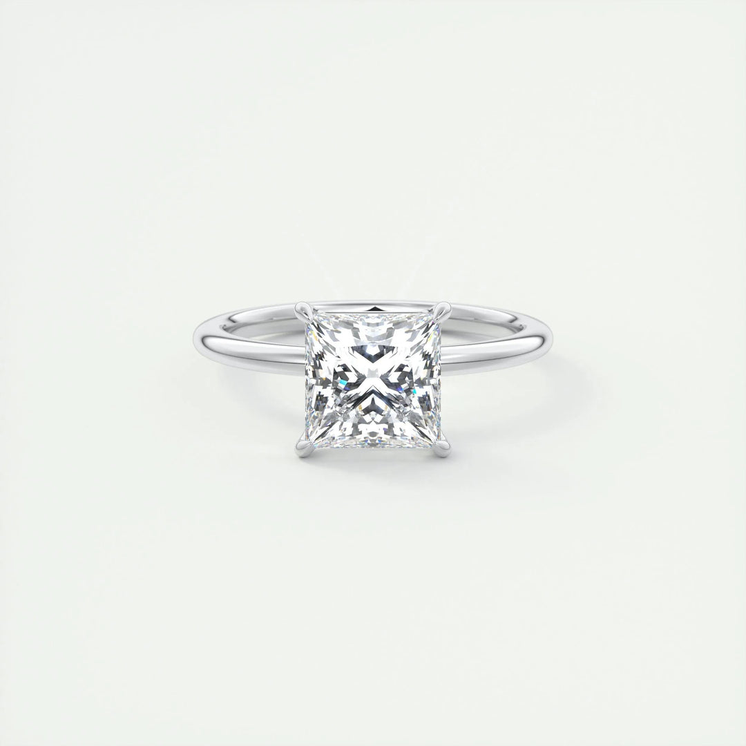 2ct Princess F - VS1 Lab Grown Diamond Solitaire Engagement Ring - Doozy Diamonds
