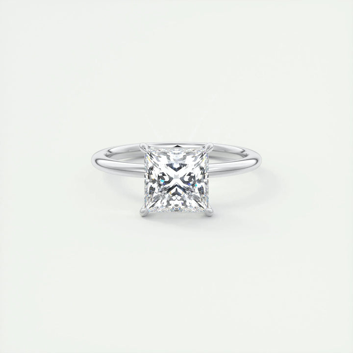 2ct Princess F - VS1 Lab Grown Diamond Solitaire Engagement Ring - Doozy Diamonds