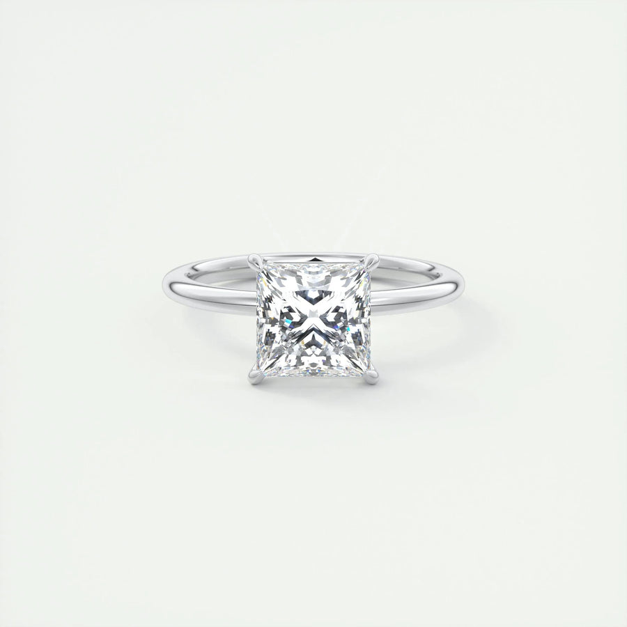 2ct Princess F - VS1 Lab Grown Diamond Solitaire Engagement Ring - Doozy Diamonds
