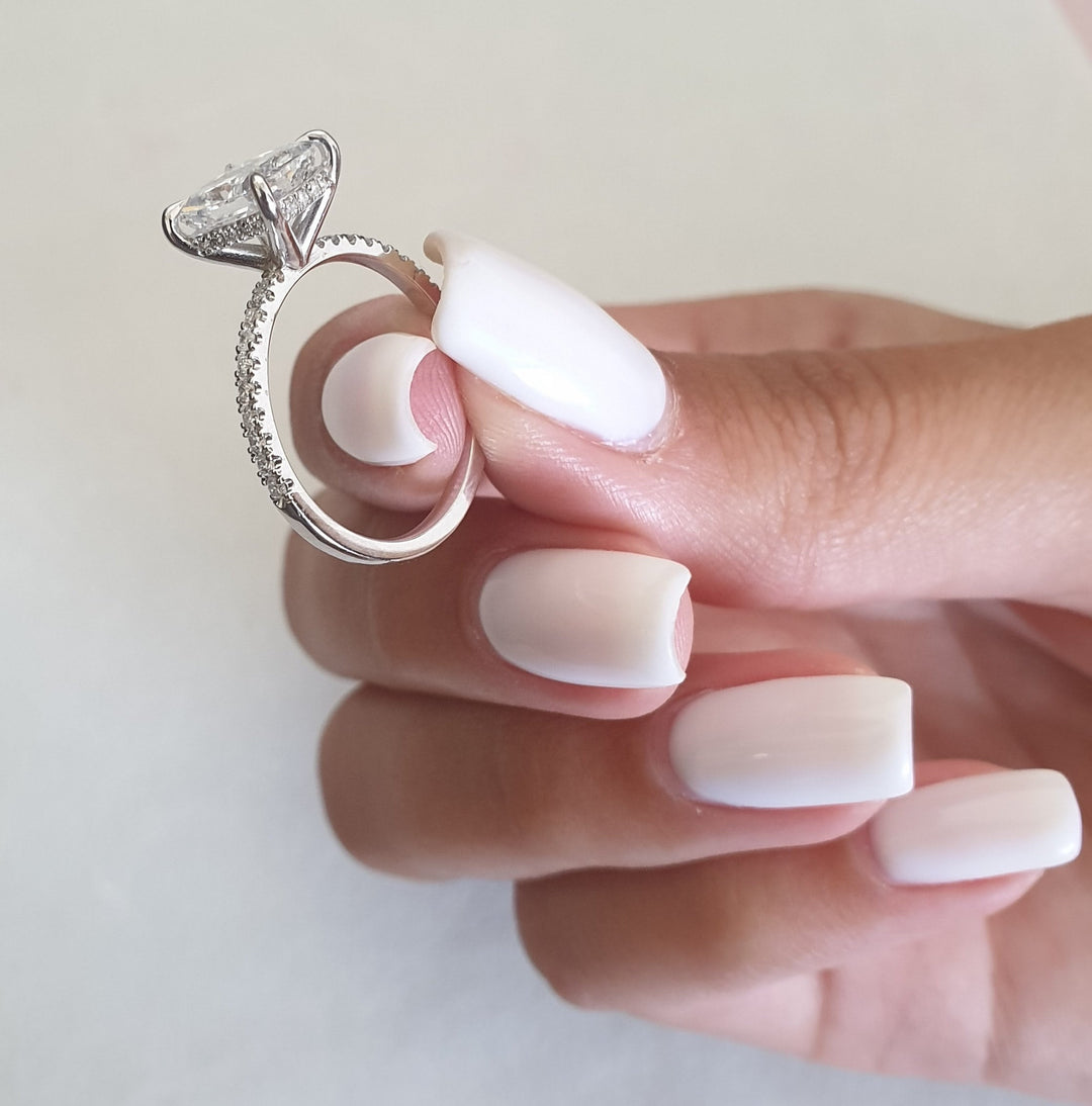 2 carat radiant engagement ring, radiant hidden halo ring, F VS2 diamond ring, luxury radiant diamond ring, engagement ring for her, bridal jewelry, wedding jewelry, luxury jewelry gift, modern romance ring, artisan engagement ring, handcrafted luxury ring, premium bridal jewelry,