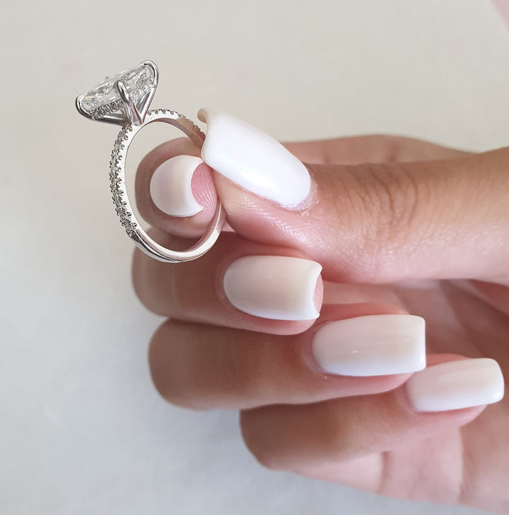 2 carat radiant engagement ring, radiant hidden halo ring, F VS2 diamond ring, luxury radiant diamond ring, engagement ring for her, bridal jewelry, wedding jewelry, luxury jewelry gift, modern romance ring, artisan engagement ring, handcrafted luxury ring, premium bridal jewelry,