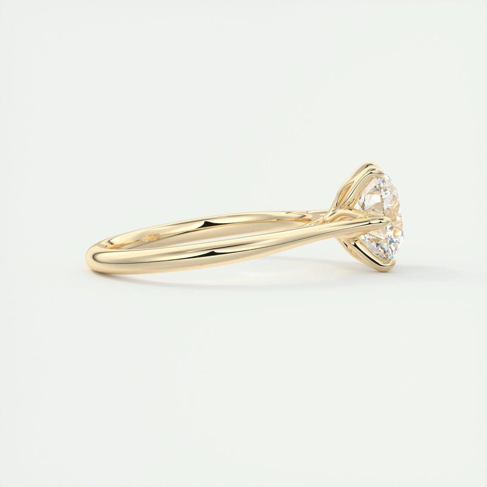 2ct Round F- VS1 Diamond Pave Engagement Ring