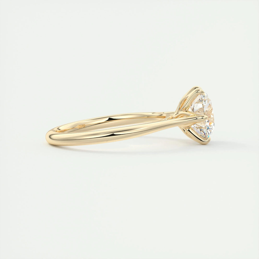 2ct Round F- VS1 Diamond Pave Engagement Ring