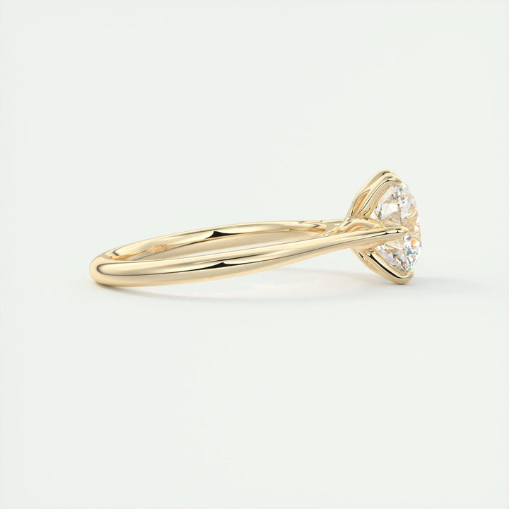 2ct Round F- VS1 Diamond Pave Engagement Ring