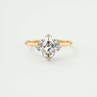 2ct Asscher F- VS1 Lag Grown Diamond Solitaire Engagement Ring