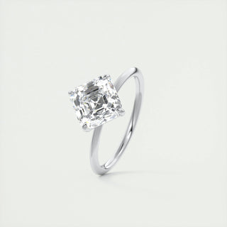 2ct Asscher F- VS1 Lag Grown Diamond Solitaire Engagement Ring