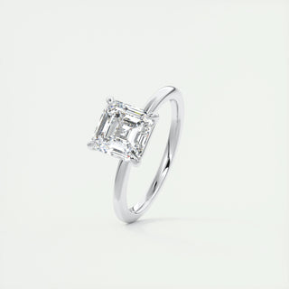 2ct Asscher F- VS1 Lag Grown Diamond Solitaire Engagement Ring