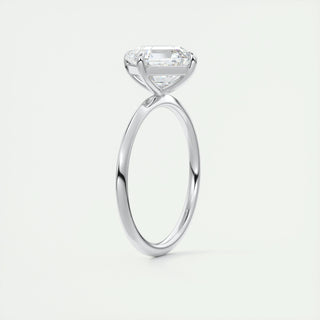 2ct Asscher F- VS1 Lag Grown Diamond Solitaire Engagement Ring