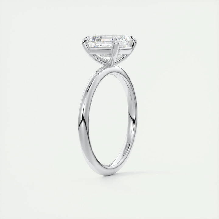 2ct Asscher F- VS1 Lag Grown Diamond Solitaire Engagement Ring