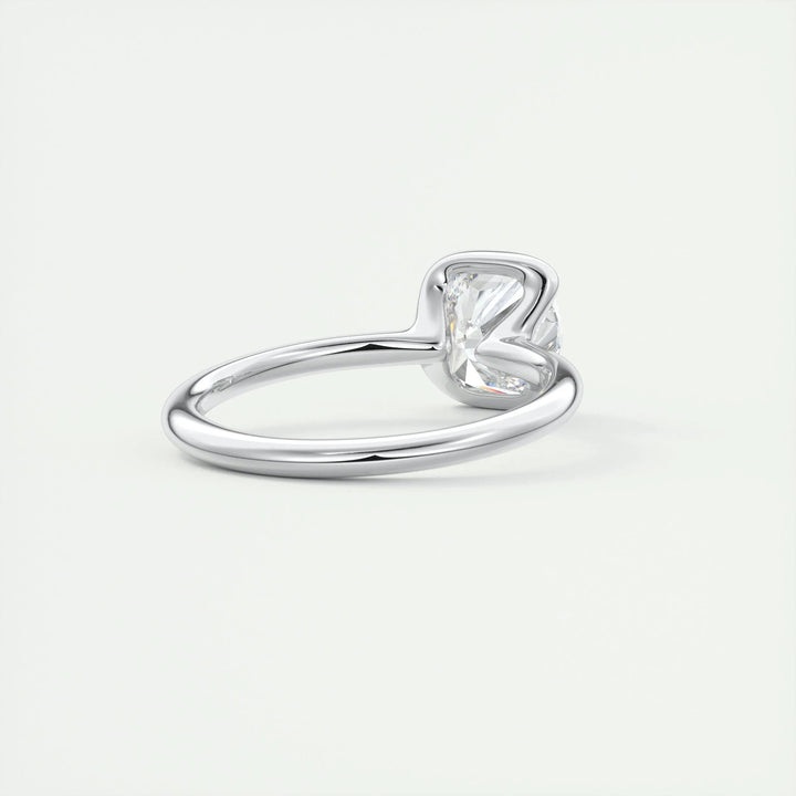 2ct Cushion Cut F- VS1 Lab Grown Diamond Solitaire Engagement Ring