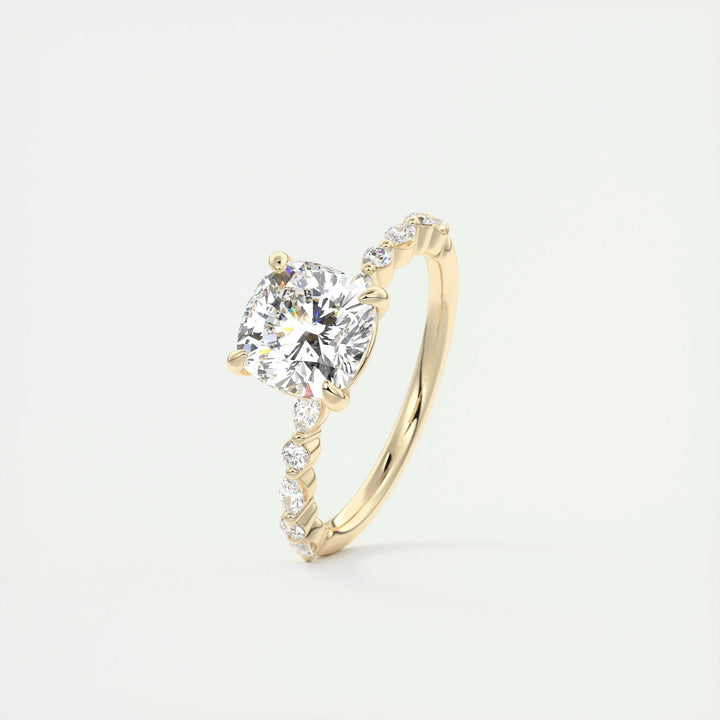 2ct Cushion F- VS1 Lab Grown Diamond Engagement Ring