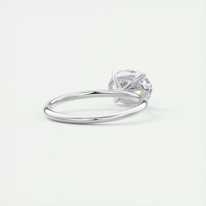 2ct East West Oval F- VS1 Lag Grown Diamond Solitaire Engagement Ring
