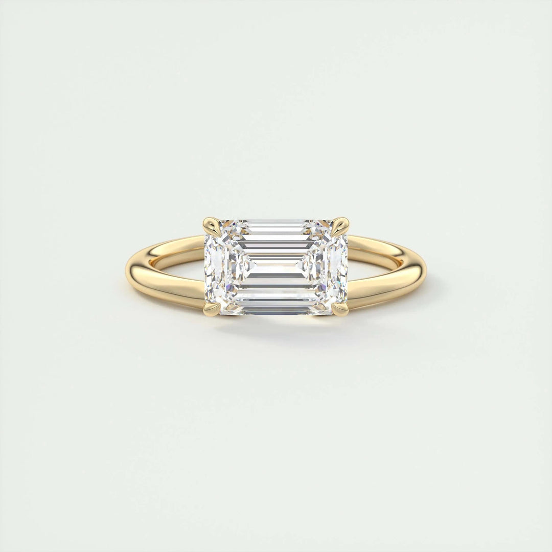 2ct Emerald Cut F- VS1 Lab Grown Diamond Solitaire Engagement Ring