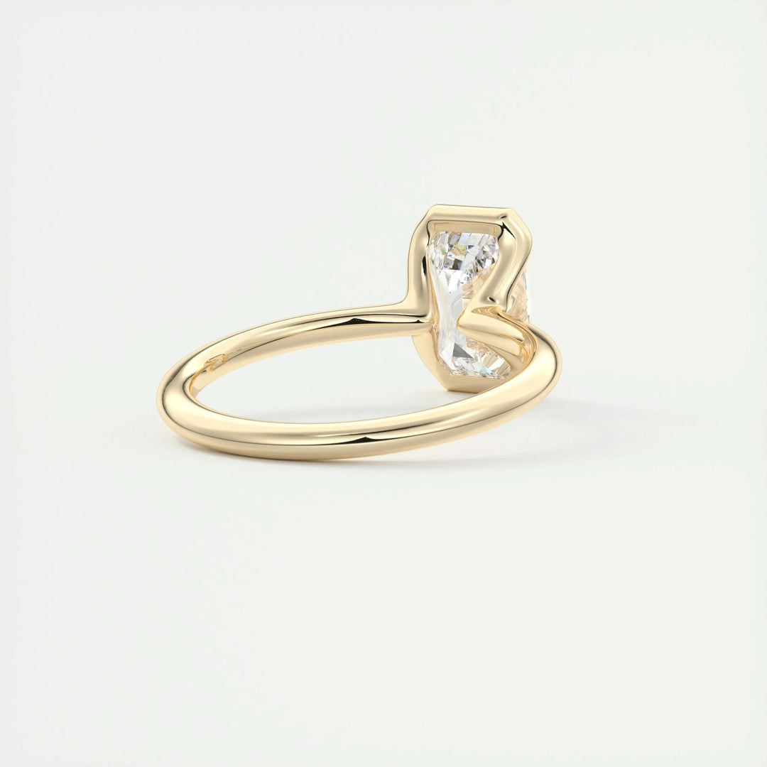2ct Emerald F- VS1 Lab Grown Diamond Solitaire Engagement Ring