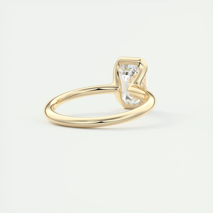 2ct Emerald F- VS1 Lab Grown Diamond Solitaire Engagement Ring