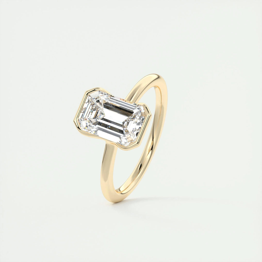 2ct Emerald F- VS1 Lab Grown Diamond Solitaire Engagement Ring