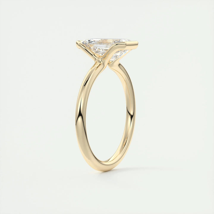 2ct Emerald F- VS1 Lab Grown Diamond Solitaire Engagement Ring
